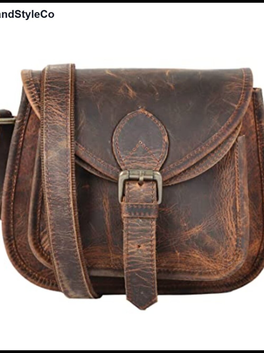 Genuine Leather Crossbody Shoulder Bag Travel Satchel Handbag